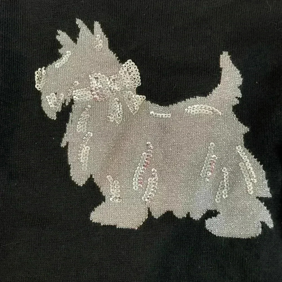 Quacker Factor size L black Sweater with Dog holiday - Picture 2 of 6